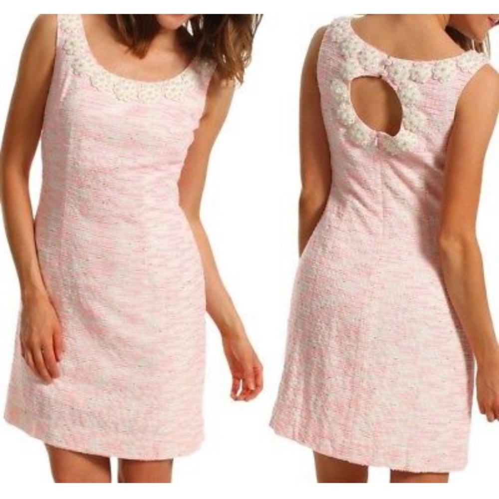 Lilly Pulitzer Sparkle Pink Boucle Nina Dress